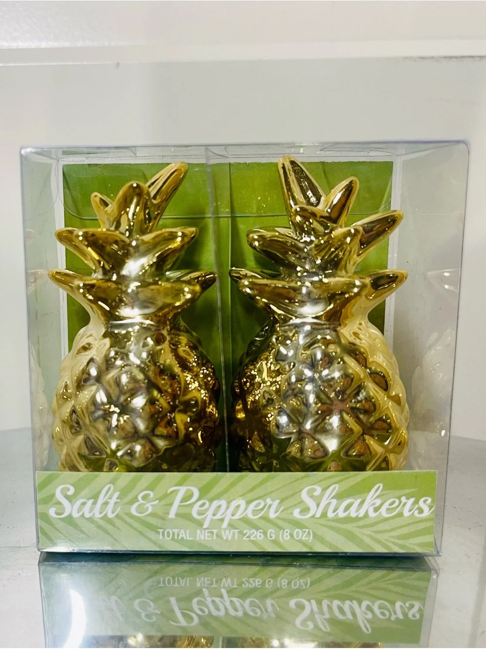 Gold Pineapple Salt & Pepper Shaker Set by